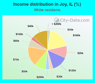 Income distribution in Joy, IL (%)