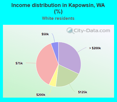 Income distribution in Kapowsin, WA (%)
