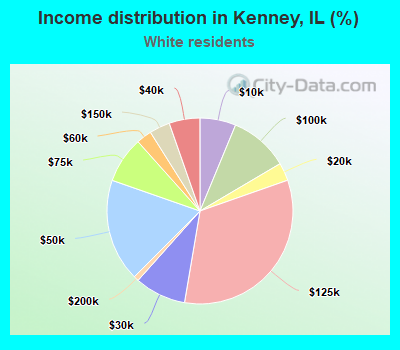 Income distribution in Kenney, IL (%)