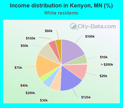 Income distribution in Kenyon, MN (%)