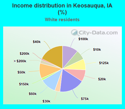 Income distribution in Keosauqua, IA (%)