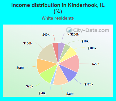 Income distribution in Kinderhook, IL (%)