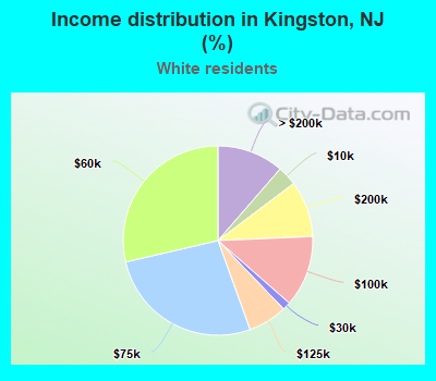 Income distribution in Kingston, NJ (%)