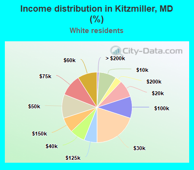Income distribution in Kitzmiller, MD (%)