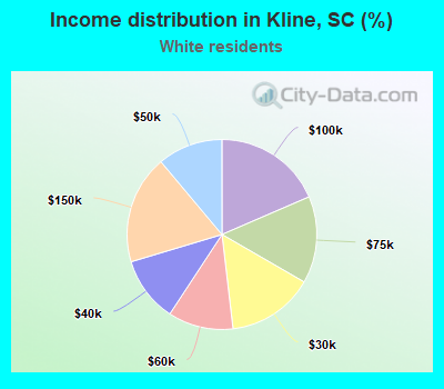 Income distribution in Kline, SC (%)