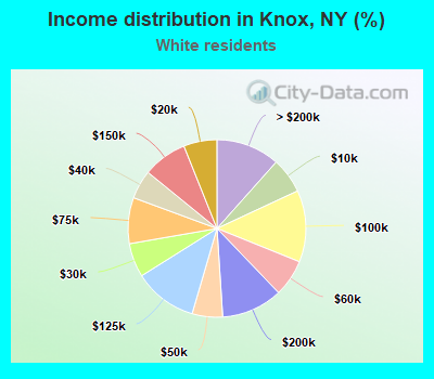 Income distribution in Knox, NY (%)