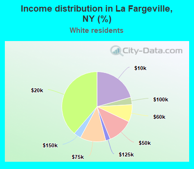 Income distribution in La Fargeville, NY (%)