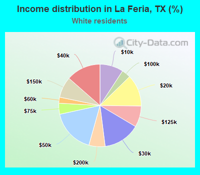 Income distribution in La Feria, TX (%)