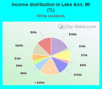 Income distribution in Lake Ann, MI (%)