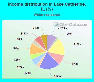 Income distribution in Lake Catherine, IL (%)