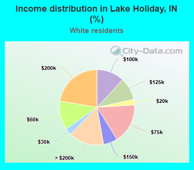 Income distribution in Lake Holiday, IN (%)