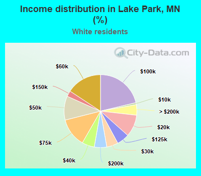 Income distribution in Lake Park, MN (%)