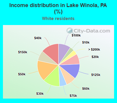 Income distribution in Lake Winola, PA (%)