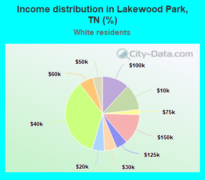 Income distribution in Lakewood Park, TN (%)