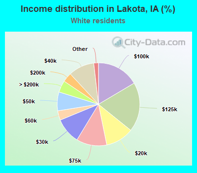 Income distribution in Lakota, IA (%)