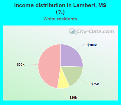 Income distribution in Lambert, MS (%)