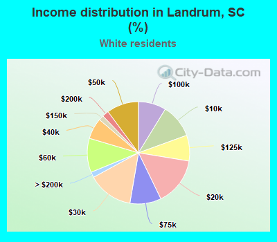 Income distribution in Landrum, SC (%)