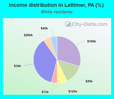 Income distribution in Lattimer, PA (%)