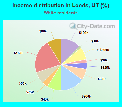Income distribution in Leeds, UT (%)
