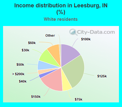 Income distribution in Leesburg, IN (%)