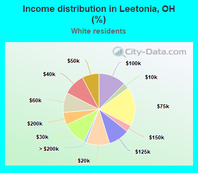 Income distribution in Leetonia, OH (%)