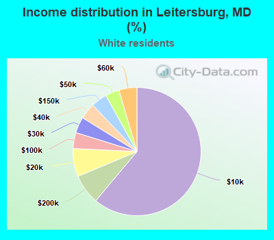 Income distribution in Leitersburg, MD (%)