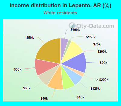 Income distribution in Lepanto, AR (%)