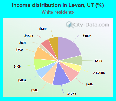 Income distribution in Levan, UT (%)