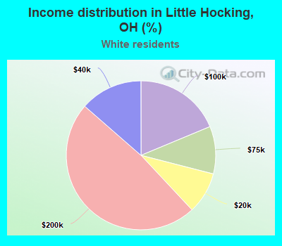 Income distribution in Little Hocking, OH (%)