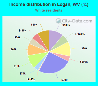 Income distribution in Logan, WV (%)