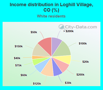 Income distribution in Loghill Village, CO (%)