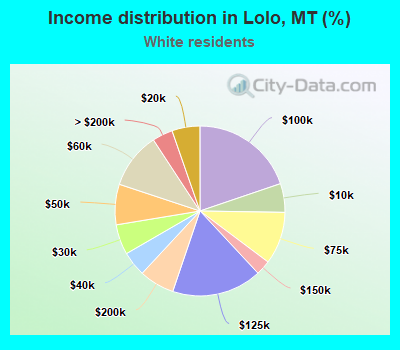 Income distribution in Lolo, MT (%)