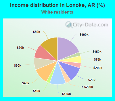 Income distribution in Lonoke, AR (%)