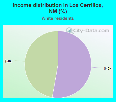 Income distribution in Los Cerrillos, NM (%)