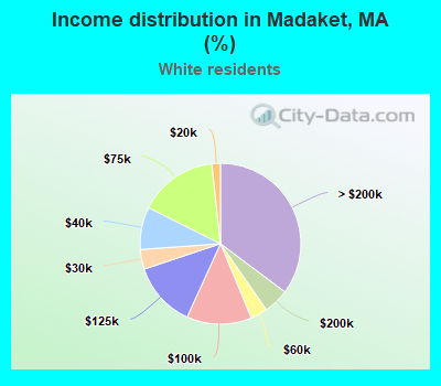 Income distribution in Madaket, MA (%)