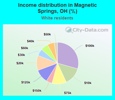 Income distribution in Magnetic Springs, OH (%)