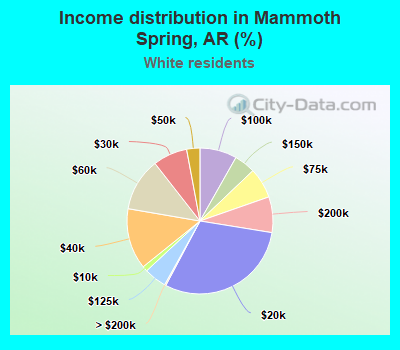 Income distribution in Mammoth Spring, AR (%)