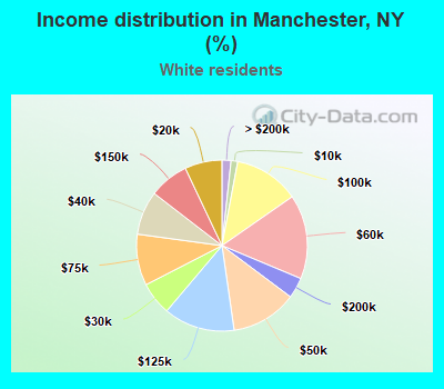 Income distribution in Manchester, NY (%)