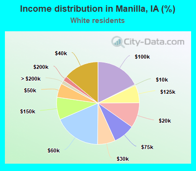 Income distribution in Manilla, IA (%)
