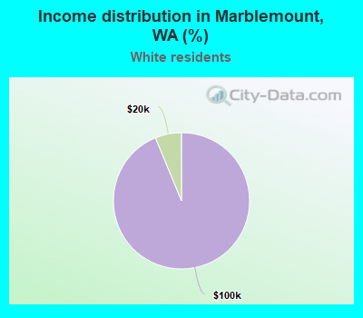 Income distribution in Marblemount, WA (%)