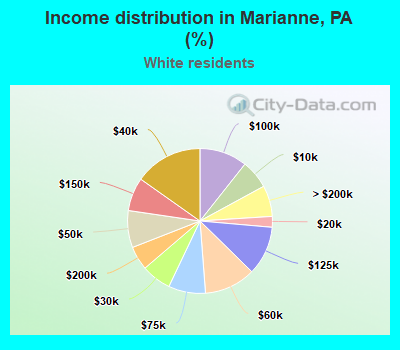 Income distribution in Marianne, PA (%)