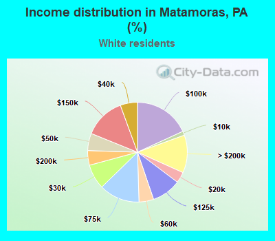 Income distribution in Matamoras, PA (%)