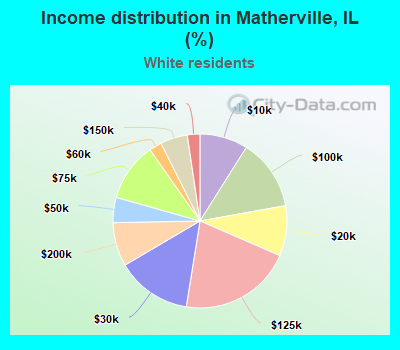 Income distribution in Matherville, IL (%)