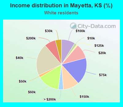 Income distribution in Mayetta, KS (%)