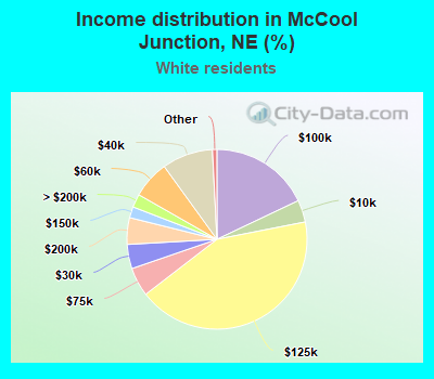 Income distribution in McCool Junction, NE (%)