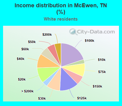 Income distribution in McEwen, TN (%)