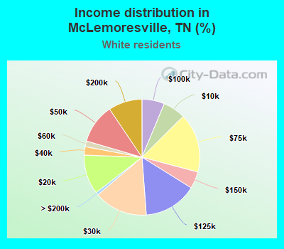 Income distribution in McLemoresville, TN (%)