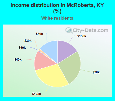Income distribution in McRoberts, KY (%)