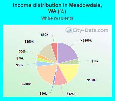 Income distribution in Meadowdale, WA (%)