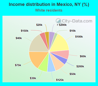 Income distribution in Mexico, NY (%)